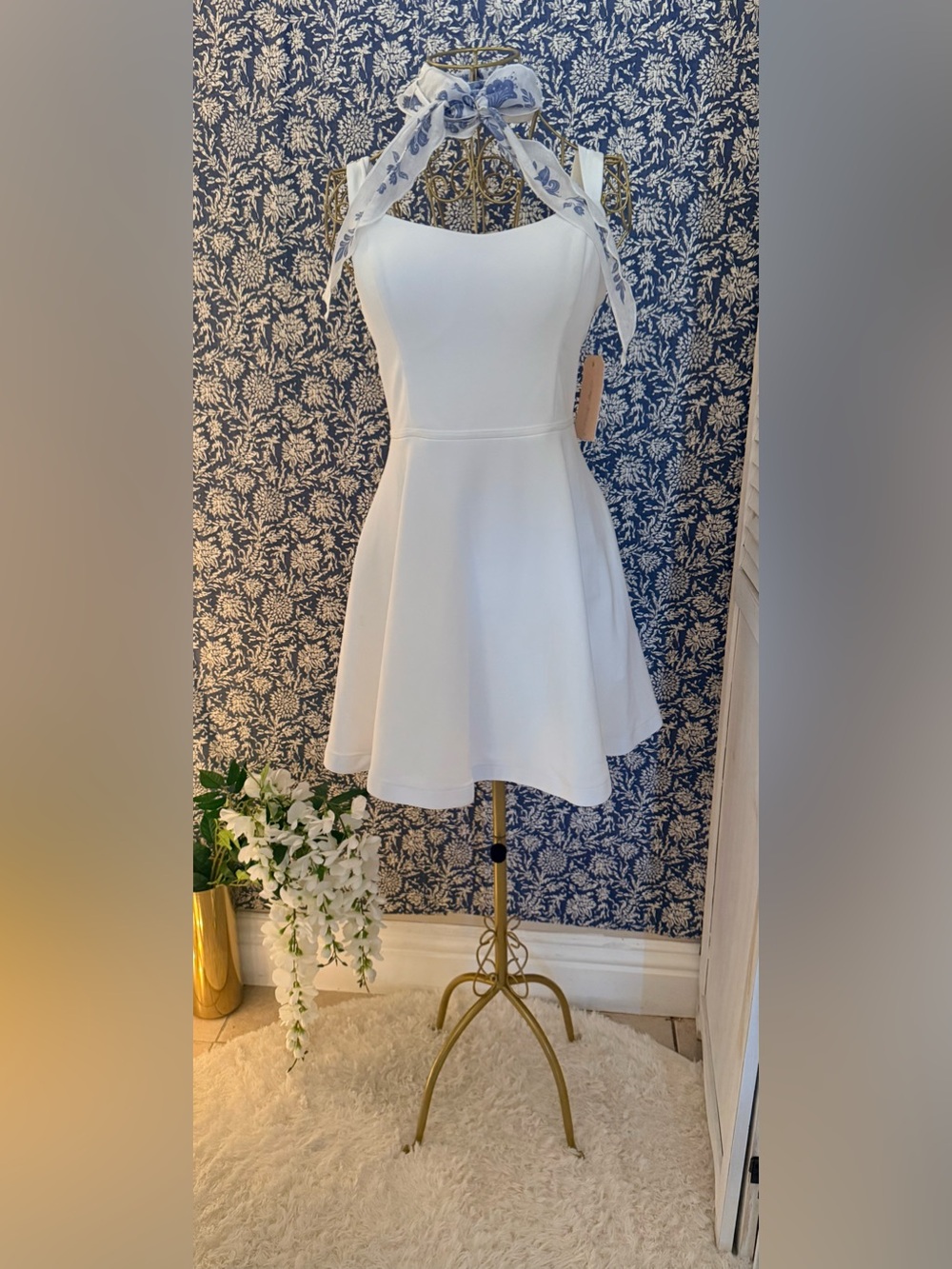 NWT City Studios White Lace Fit & Flare Dress XL